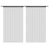 Two black string curtains hanging from a rod. Produktbild-Vorschau