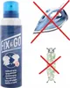 A spray bottle with a red 'X' over an iron and an ironing board. Produktbild-Vorschau