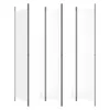 A white room divider with black metal frames, shown against a white background. Podgląd zdjęcia produktu