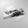Bilder auf glas - Einteilig - Zug Schwarzweiß Rauch - Produktbild-Vorschau 2