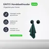 EAVY Ganci Adesivi per Asciugamani 4 Pezzi - Nero - Ganci Anteprima dell’immagine prodotto 2