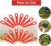 100PCS Rasentrimmer Messer Kunststoff Ersatzmesser für Produktbild-Vorschau 5