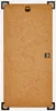 The back of a picture frame with hanging hardware. Produktbild-Vorschau