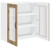 vidaXL Armadio a muro in vetro LUCCA Rovere Artisan 80 x 31 Anteprima dell’immagine prodotto 4