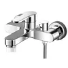 A chrome-plated bathroom faucet with a shower hose attachment, shown against a white background. Produktbild-Vorschau
