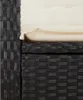 Gartensessel Verstellbar mit Kissen Schwarz Poly Rattan Produktbild-Vorschau 9