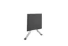 A dark gray rectangular table with silver legs is shown against a white background. Produktbild-Vorschau
