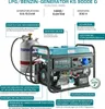 6500 W Gas- u. Benzin-Generator Stromaggregat Stromerzeuger Produktbild-Vorschau 2