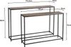 JOHAN - Set de 2 consoles gigognes aluminium doré et noir Voir les images du produit 7