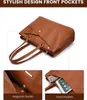 Moderne Laptoptasche 15,6 Zoll für Damen Büro Uni Braun Produktbild-Vorschau 4