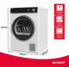 Suszarka bębnowa z pompą ciepła SHARP KD-NHA7S6GW1D-DE (7 Podgląd zdjęcia produktu 2