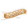 Relaxdays Schnapsbrett, mit 6 Gläsern, 4 cl, Schnapslatte Produktbild-Vorschau 4