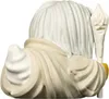 A rear view of a stylized figurine of Gandalf the White from Lord of the Rings, holding a staff. Podgląd zdjęcia produktu