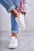 Damen Sneakers KK274010 Weiß, geschnürt, abgerundete, Produktbild-Vorschau 7