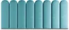 A row of teal upholstered wall panels. Anteprima dell’immagine prodotto