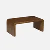 A wooden coffee table on a light gray background. Produktbild-Vorschau