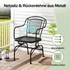 COSTWAY 2 metalowe krzesła ogrodowe, krzesła balkonowe Podgląd zdjęcia produktu 4