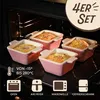 Mini Auflaufform Keramik 4er Set Stapelbar - Extra Hoch - Produktbild-Vorschau 3