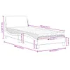 Letto con Materasso Dover Blu 90x190 cm in Velluto Anteprima dell’immagine prodotto 7