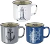 com-four® 3x Kaffeebecher aus Porzellan - 500 ml Produktbild-Vorschau 1