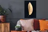 MuchoWow® MuchoWow® Gerahmtes Poster Blatt - Baum - Gold Produktbild-Vorschau 2