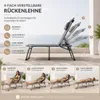 BigDean Sonnenliege klappbar gepolstert mit Kopfkissen & Produktbild-Vorschau 4