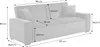 sweeek - Divano a 3 posti con funzione letto e rivestimento Anteprima dell’immagine prodotto 8