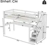 MODFU Kinderbett Hochbett 90 x 200 mit Treppe Jugendbett Produktbild-Vorschau 7