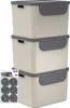Rotho 3er-Set Mülltrennsystem je 55L Albula – Mülleimer mit Produktbild-Vorschau 1