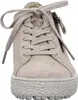 A close-up, front-facing view of a beige sneaker. Produktbild-Vorschau