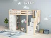 Sweiko Lit surélevé 90 x 200 cm avec tiroirs de rangement, Voir les images du produit 5