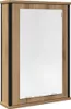 A mirror cabinet with a wood-like finish and black accents. Voir les images du produit