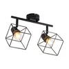 ZMH Deckenlampe 2 Flammig Schwarz E14 Deckenleuchte 350° Produktbild-Vorschau 8
