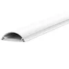 A white, semi-circular cable management channel shown from a diagonal angle against a white background. Produktbild-Vorschau