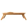 A wooden laptop table with foldable legs is shown against a white background. Produktbild-Vorschau