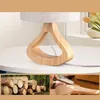 Lampa nocna EDISHINE z drewna, lampa stołowa z żarówką E27, Podgląd zdjęcia produktu 7