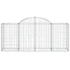 Gabionen mit Hochbogen 8 Stk. 200x50x80/100 cm Verzinktes Produktbild-Vorschau 4