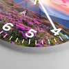 Wanduhr - Rund - Glasuhr - Wiese Berg Himmel Landschaft - Produktbild-Vorschau 5
