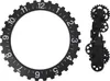 A black clock face with numbers and a separate mechanical gear assembly. Voir les images du produit