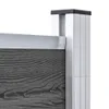 vidaXL Zaunelement WPC 175x146 cm Schwarz Produktbild-Vorschau 3