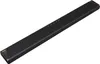 A black soundbar is shown from a diagonal angle against a white background. Produktbild-Vorschau