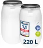 Lot de 2 fûts à col large de 220 litres avec couvercle Voir les images du produit 2