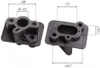 Two black plastic carburetor intake flanges with measurement annotations. Podgląd zdjęcia produktu