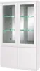 Vitrinekast FABIO - Hoogglans Wit met LED - Designstijl - Productafbeelding-voorbeeld 1