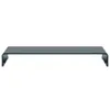 vidaXL Table TV/rehausse d'écran en verre noir 100x30x13 cm Voir les images du produit 7