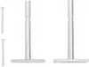Two metal wall shelf supports and two screws against a white background. Anteprima dell’immagine prodotto