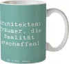 Mr. & Mrs. Panda Kaffeetasse Spruch Architekt Träumer - Produktbild-Vorschau 1