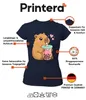 T-shirt da donna con stampa "Kawaii Capybara Boba Bubble Anteprima dell’immagine prodotto 4