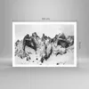Poster - Poster ohne Rahmen - Alpen Schnee Monochrom - Produktbild-Vorschau 4
