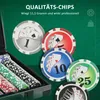 Poker-Set, Pokerkoffer, 400 Chips, 2 Kartendecks, 5 Würfel, Produktbild-Vorschau 5